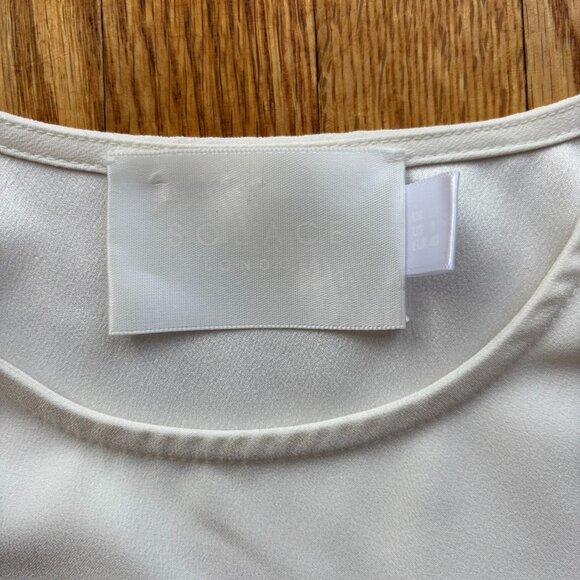 Solace London White Blouse with Puff Sleeves and Ruched Style - Picture 4 of 10